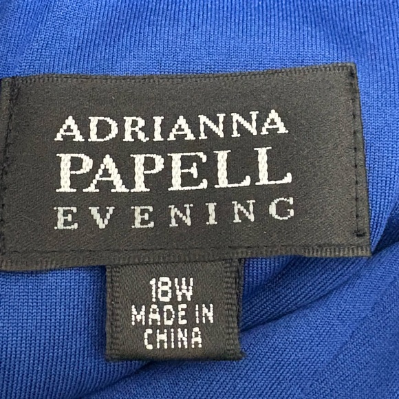 Adrianna Papell Cobalt Blue Lace Cocktail Dress | Size 18W - Picture 7 of 9